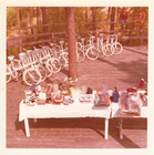 Upea palkintopöytä v. 1971 Tulejärvellä.